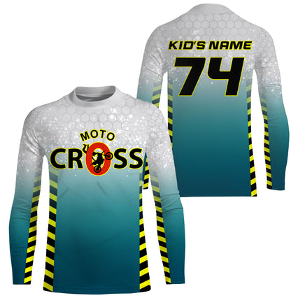 Custom name&number MX racing jersey kids men women dirt bike Motocross offroad UPF30+ motorcycle PDT122