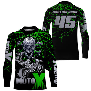 Skull MotoX custom motocross jersey UPF30+ adult&kid MX racing off-road motorcycle racewear NMS962