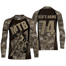 Load image into Gallery viewer, Personalized adult kid MTB jersey Custom UPF30+ Camouflage mountain bike riding shirt Cycling gear| SLC201