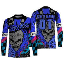 Load image into Gallery viewer, Skull Motocross Jersey Personalized UPF30+ Youth&amp;Adult Dirt Bike MX Racing Off-road Long Sleeves NMS1259