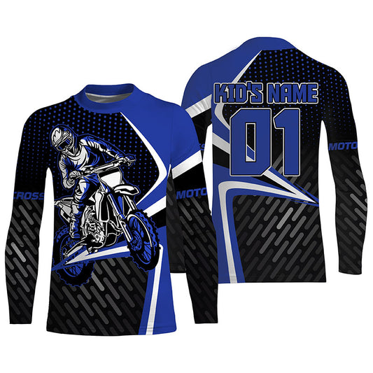 Adult&Kid Custom Motocross Jersey UPF30+ Dirt Bike MX Racing Off-road Motorcycle Shirt NMS1151