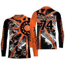 Load image into Gallery viewer, Dirt bike freestyle kid men women custom MX jersey UPF30+ orange Motocross gear racing shirt PDT300