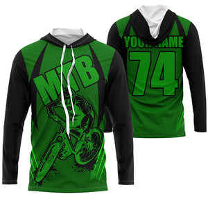 MTB jersey kids adult Green mountain bike shirt UPF30+ cycling jersey boys girls downhill clothes| SLC253