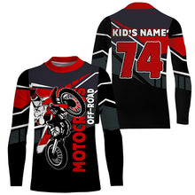 Load image into Gallery viewer, Personalized Motocross Jersey UPF30+ Off-road Kid Adult Dirt Bike MX Racing Long Sleeves NMS1142