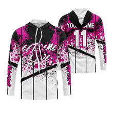 Load image into Gallery viewer, Custom Motocross jersey kid&amp;adult MotoX extreme dirt road UV protective pink dirt bike shirt PDT369