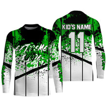 Load image into Gallery viewer, Custom Motocross jersey kid&amp;adult MotoX extreme dirt road UV protective green dirt bike shirt PDT367