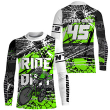 Load image into Gallery viewer, Ride Dirt MTB jersey kids adult UPF30+ mountain bike shirt boys girls cycling jersey riding jersey| SLC269
