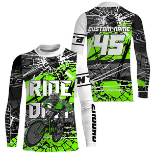 Ride Dirt MTB jersey kids adult UPF30+ mountain bike shirt boys girls cycling jersey riding jersey| SLC269