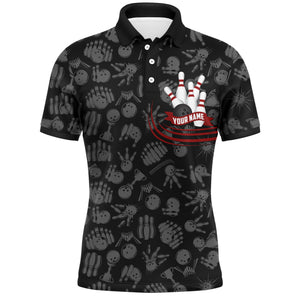 Grab Your Balls Funny Men Polo Bowling Shirt, Personalized Short Sleeves Bowlers Jersey NBP39