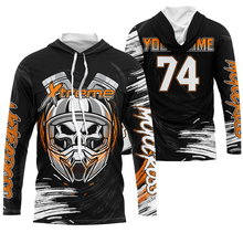 Load image into Gallery viewer, Xtreme MX custom racing jersey UV protective Motocross orange dirt bike skull motorcycle shirt PDT55