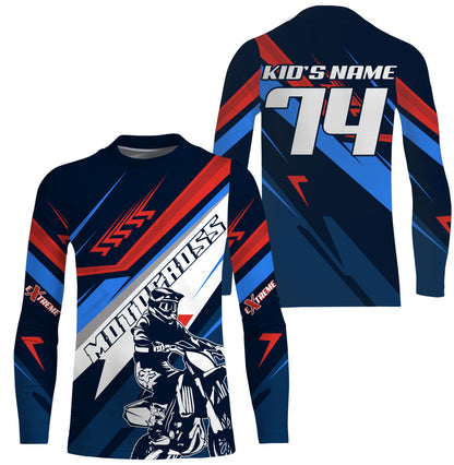 Extreme Motocross jersey personalized UPF30+ kid adult dirt bike racing long sleeves offroad Biker NMS1092