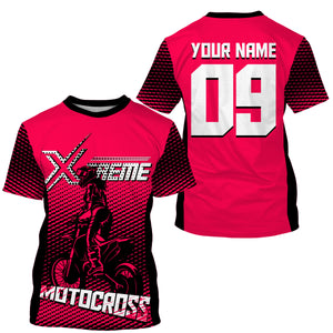 Extreme Motocross jersey biker girl custom number kid&adult MX racing UPF30+ youth off-road shirt PDT216