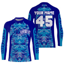 Load image into Gallery viewer, Men women youth MX jersey blue Motocross custom racing off-road shirt UPF30+ dirt bike motorcycle PDT137