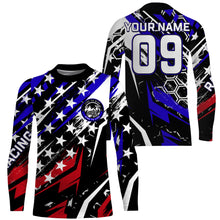 Load image into Gallery viewer, American flag Motocross youth men women jersey UV Live To Ride custom dirt bike shirt Patriotic PDT408