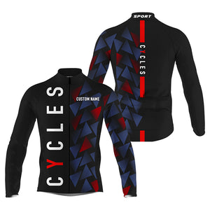 Black Mens cycling jersey with 3-rear pockets UPF50+ Custom cycle shirts Full zip bicycle clothes| SLC189