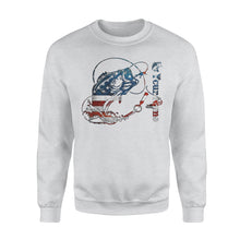 Load image into Gallery viewer, US Bass Fishing American Flag Custom name Crew Neck Sweatshirt D02 NQS1248