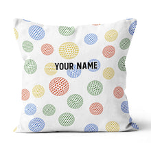 Load image into Gallery viewer, Colorful Golf Ball Custom Throw Pillow Personalized Cool Golf Gifts LDT1149