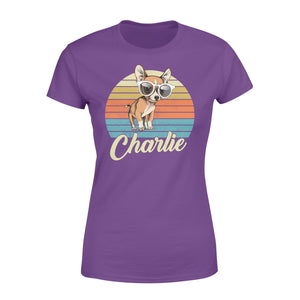 Custom name awesome Chihuahua 1970s vintage retro personalized gift - Standard Women's T-shirt