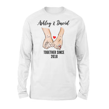 Load image into Gallery viewer, Personalized cute couple shirts, valentine shirts, gift for him, for her NQS1279- Standard Long Sleeve
