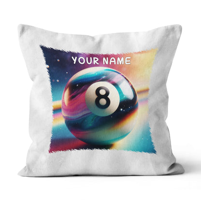 Personalized Colorful 8 Ball Billiard Throw Pillow Custom Billiard Gifts VHM0904