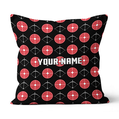 Personalized Red Target And Bow Archery Pillow Custom Archery Gift Ideas VHM0871