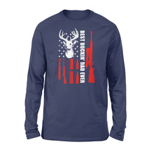 Load image into Gallery viewer, Deer hunting gift for Dad &quot;Best Buckin&#39; Dad Ever&quot; long sleeve shirt - FSD1269D06