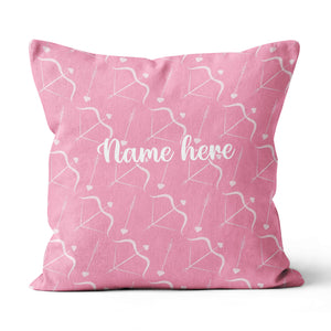 Archery Bows And Arrows Custom Pink Throw Pillows, Valentines Day Gifts TDM0913