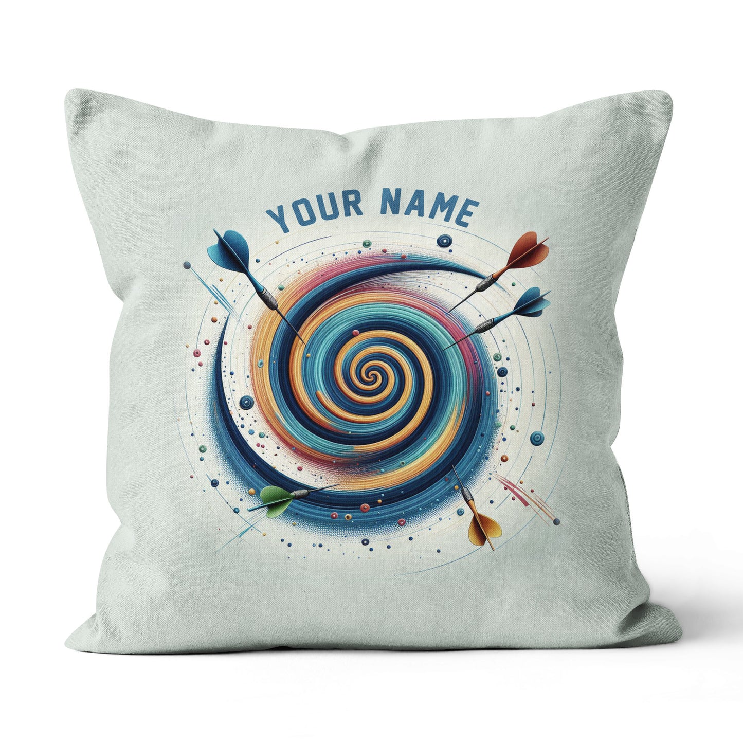 Spiral Dartboard Custom Pillow Personalized Darts Gifts For Dart Player LDT1163