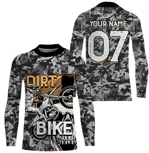 Camouflage Dirt Bike Jersey Personalized UPF30+ Motocross Kid Adult MX Racing Shirt NMS1213
