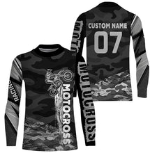 Load image into Gallery viewer, Personalized Motocross Jersey UPF30+ Camouflage Extreme Dirt Bike Racing Off-Road Long Sleeves NMS1249