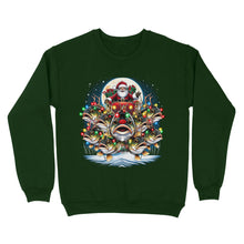 Load image into Gallery viewer, Sweatshirt - Nine Bass fish as Santa's Reindeer