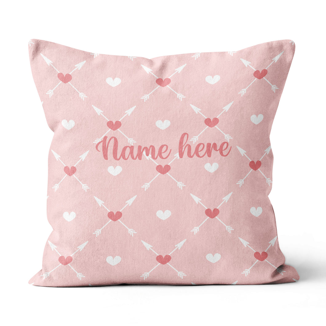 Archery Arrows Custom Name Pink Throw Pillow Best Valentine Pillow Gifts TDM0912