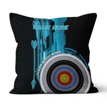 Load image into Gallery viewer, Personalized 3D Blue Arrow And Target Archery Throw Pillow Archery Gifts VHM0936