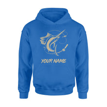 Load image into Gallery viewer, Custom Sailfish Saltwater Fishing Hoodie shirts, Personalized Fishing Shirts FFS - IPHW454