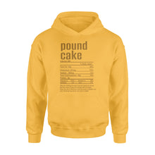 Load image into Gallery viewer, Pound cake nutritional facts happy thanksgiving funny shirts - Standard Hoodie