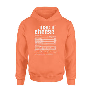 Mac n' cheese nutritional facts happy thanksgiving funny shirts - Standard Hoodie