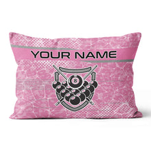 Load image into Gallery viewer, Personalized Pink Billiard 8 Ball Pillow Custom Pool Balls Pillow Gifts VHM0865