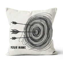 Load image into Gallery viewer, Personalized Continuous Line Target Archery Pillow, Archery Gifts Ideas VHM0905