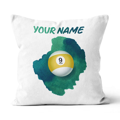 Custom Painted 9 Ball Pool Billiard Throw Pillow Best Adjustable Pillows TDM0771