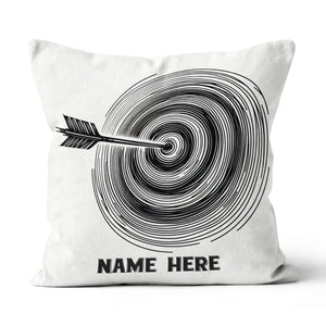 Personalized Continuous Line Target Archery Pillow, Archery Gifts Ideas VHM0930