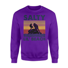 Load image into Gallery viewer, Salty Lil&#39; Beach Mermaid Vintage Standard Crew Neck Sweatshirt