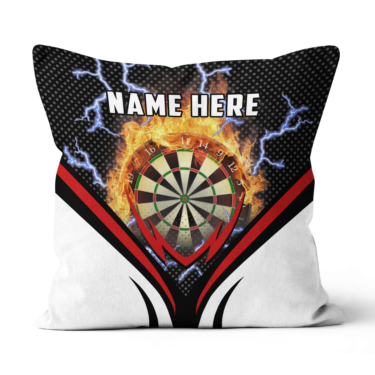 Thunder Fire Darts Flame Custom Throw Pillow Personalized Darts Gift LDT1190