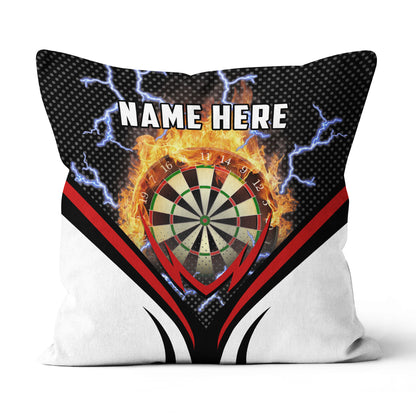 Thunder Fire Darts Flame Custom Throw Pillow Personalized Darts Gift LDT1190
