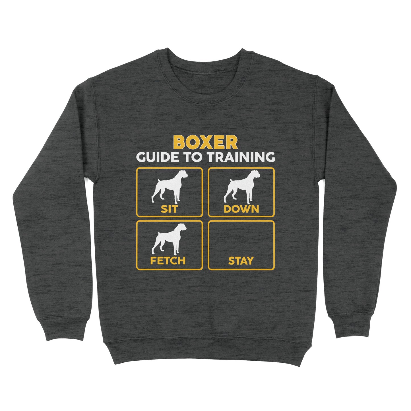 Boxer Standard Sweatshirt | Funny Guide to Training dog - FSD2408D08