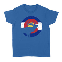 Load image into Gallery viewer, Colorado Elk Hunting Women&#39;s T-shirts,  CO State Flag Hunter - NQSD232