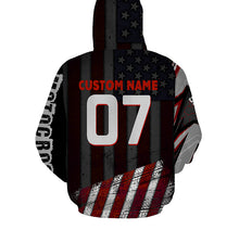 Load image into Gallery viewer, Personalized Motocross Hoodie Adult Dirt Bike American Flag MX Racing Hooded Jersey Off-Road NMS1300