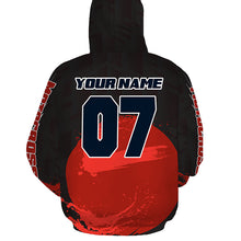 Load image into Gallery viewer, Red Dirt Bike Hoodie Adult UV Custom Motocross Hooded Jersey Extreme Off-Road Motorcycle Hoodie PDT445