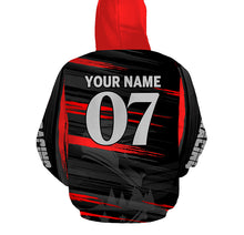 Load image into Gallery viewer, Personalized Red Motocross Hoodie Adult UPF30+ Extreme Hooded Jersey For Biker Off-Road Motorcycle PDT425