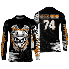 Load image into Gallery viewer, Xtreme MX custom racing jersey UV protective Motocross orange dirt bike skull motorcycle shirt PDT55