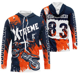 White personalized Motocross jersey adult&kid dirt bike shirt UV protective MX xtreme motorcycle PDT20